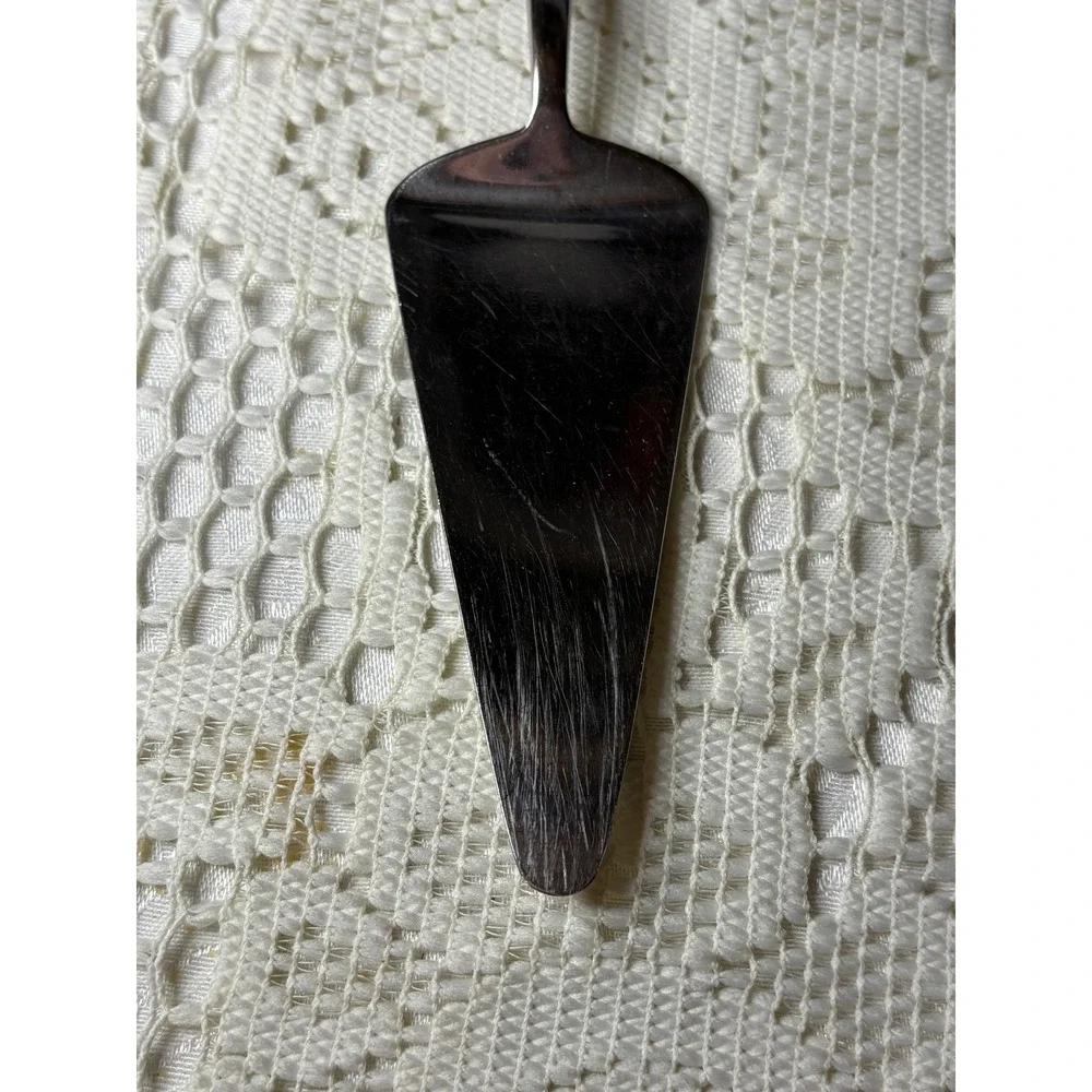 Vintage Haugrud Norway Pewter 18/8 Stainless Cake Pie Server Mid Century Modern